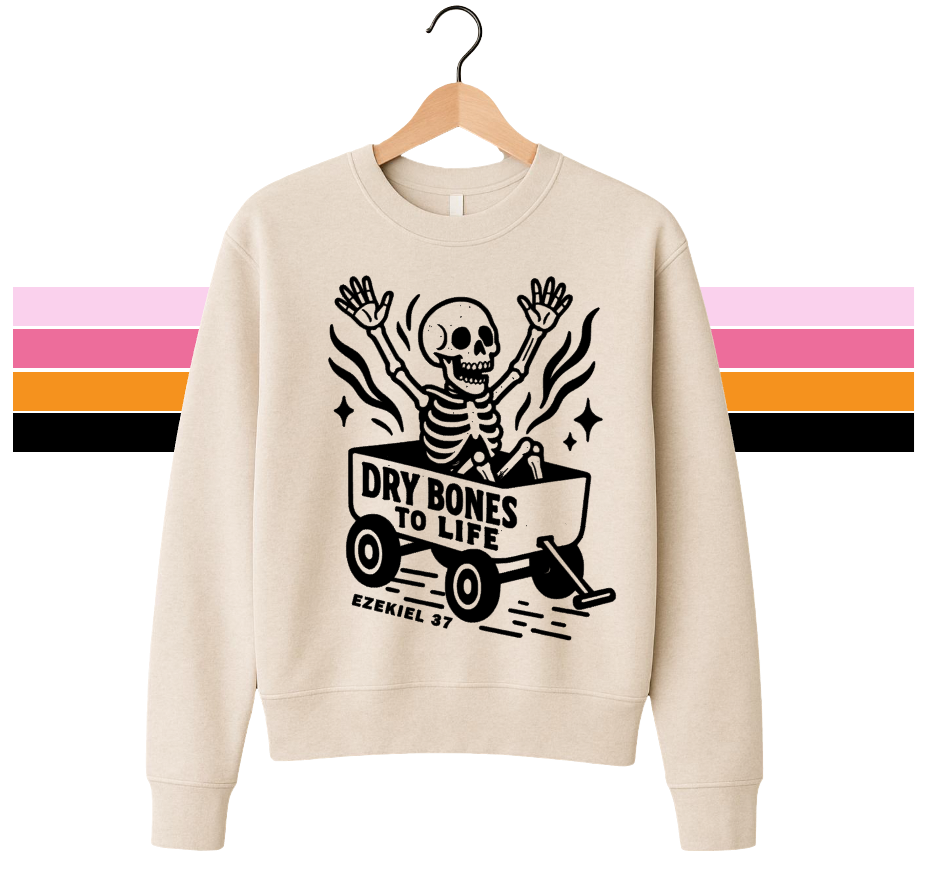 DRY BONES - DROPSHOULDER UNISEX SWEATSHIRT (DUST)