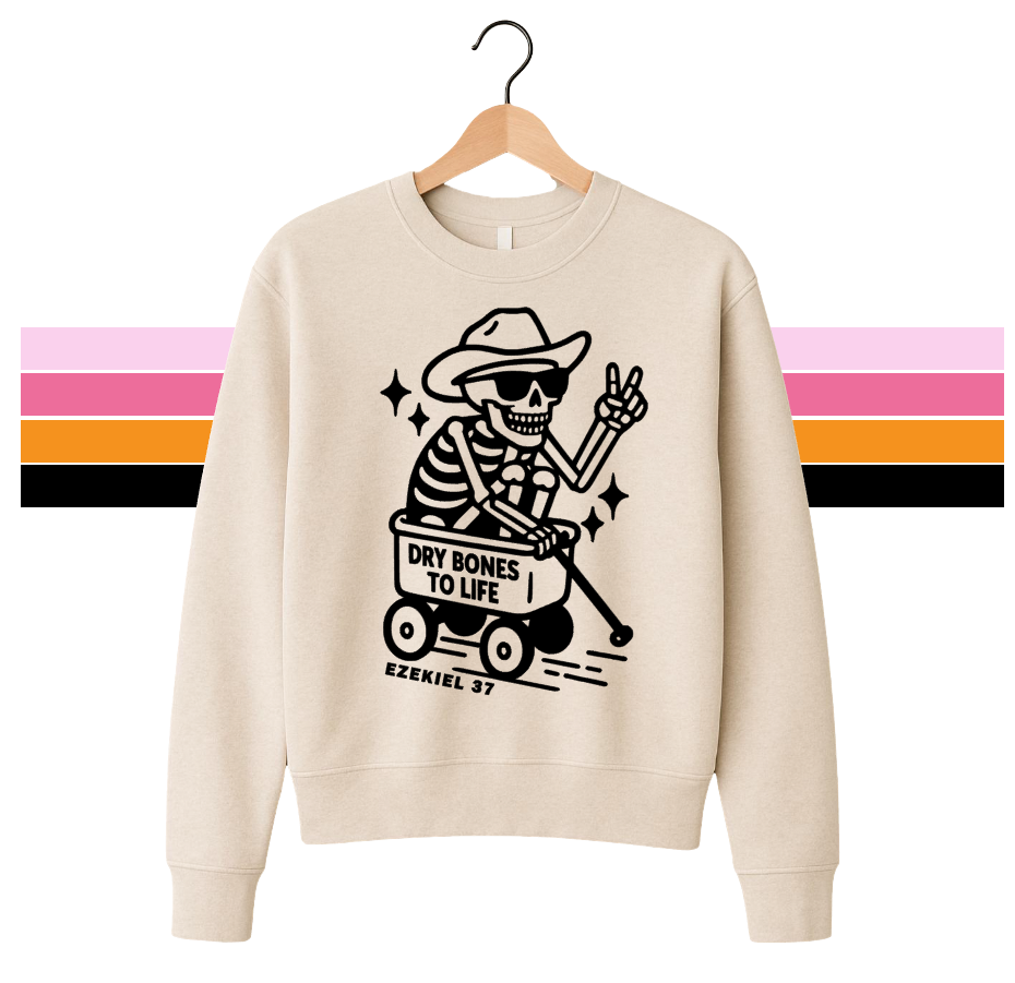 DRY BONES COWBOY - DROPSHOULDER UNISEX SWEATSHIRT (DUST)