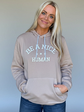 BE A NICE HUMAN - UNISEX HOODIE - TAN