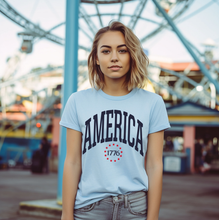 AMERICA - UNISEX LIGHT BLUE TEE