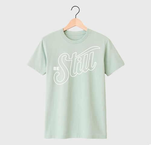 BE STILL - UNISEX TEE (DUSTY GREEN)