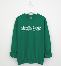 SNOWFLAKES - DROPSHOULDER SWEATSHIRT - GREEN