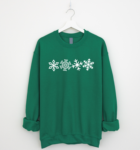 SNOWFLAKES - DROPSHOULDER SWEATSHIRT - GREEN