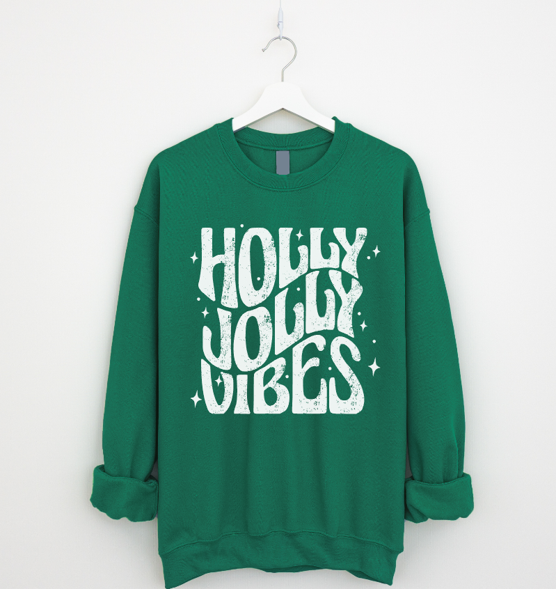 HOLLY JOLLY - DROPSHOULDER SWEATSHIRT - GREEN