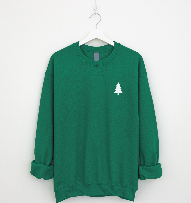 TREE - DROPSHOULDER SWEATSHIRT - GREEN