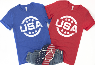 USA - UNISEX (ROYAL/RED) TEE