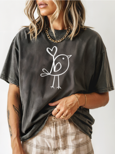 LOVE BIRD - COMFORT COLORS - PEPPER