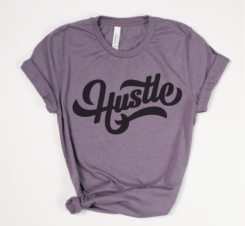 HUSTLE - UNISEX TEE (DEEP PURPLE)