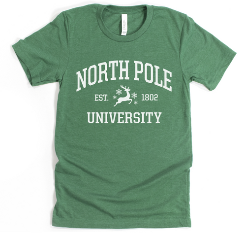 NORTH POLE - UNISEX TEE - VINTAGE GREEN