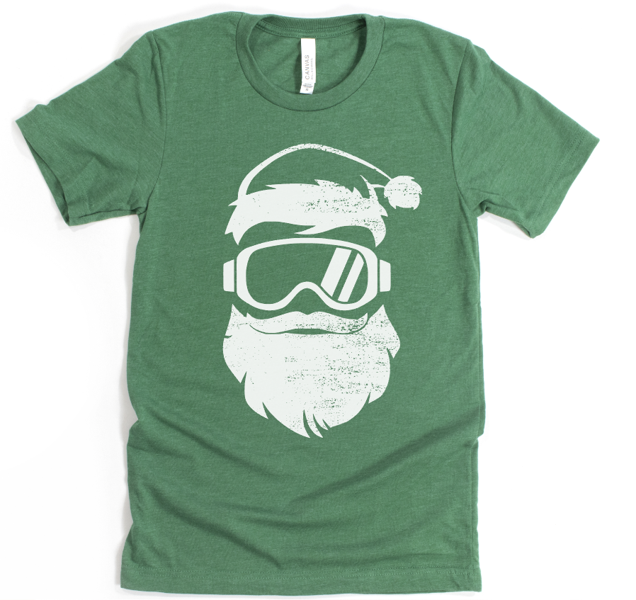 SANTA  - UNISEX TEE - VINTAGE GREEN