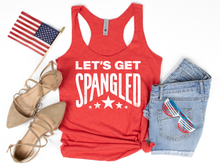 SPANGLED - RED RACERBACK TANK