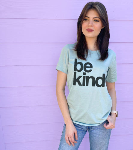 BE KIND - UNISEX TEE - DUSTY GREEN