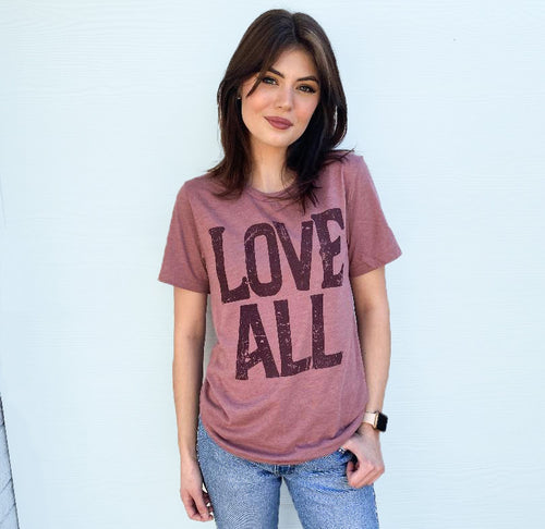 LOVE ALL UNISEX TEE - MAUVE