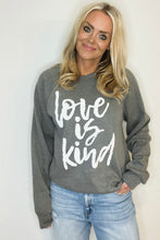 LOVE IS KIND - UNISEX RAGLAN SWEATSHIRT - GREY