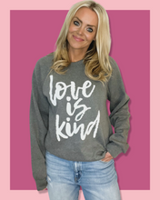 LOVE IS KIND - UNISEX RAGLAN SWEATSHIRT - GREY